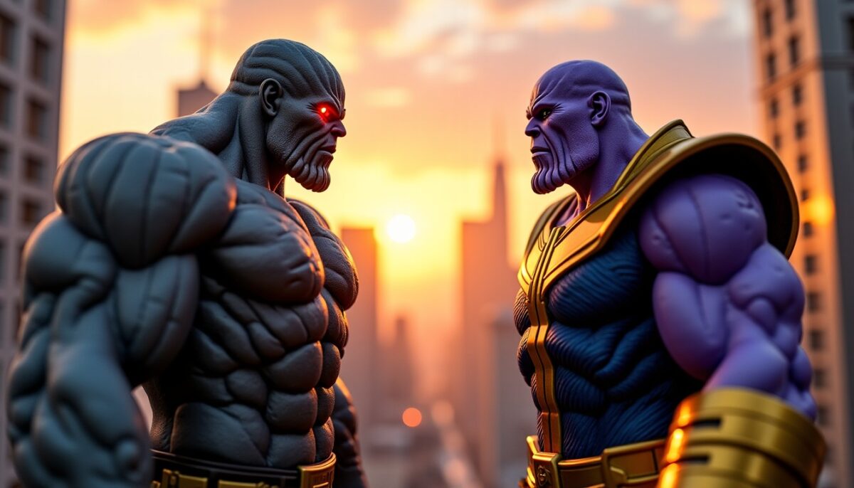 Le duel titanesque : Darkseid face à Thanos dans les comics et au grand écran